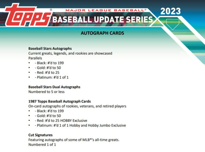 2023 Topps Update Series Baseball Hobby Box