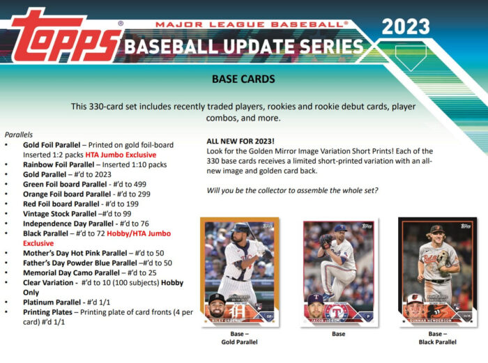2023 Topps Update Series Baseball Hobby Box