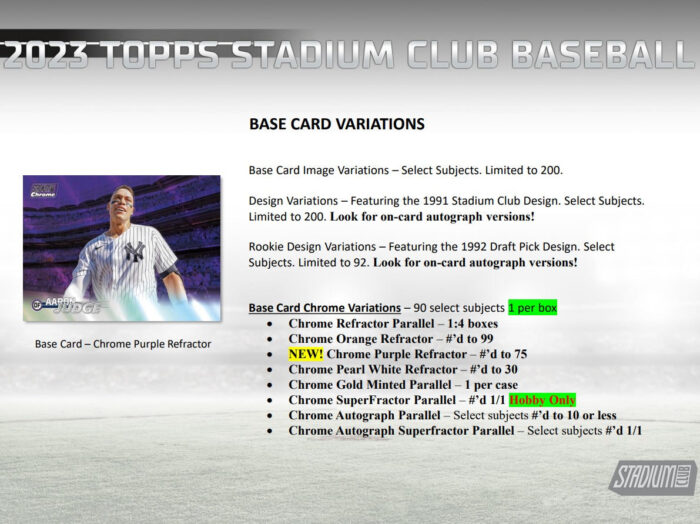 2023 Topps Stadium Club Baseball Hobby Box