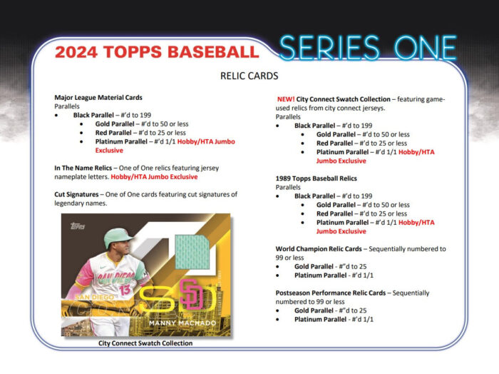 2024 Topps Series 1 Baseball HTA Jumbo Box